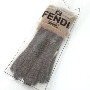 ‼️SOLD‼️Fendi Brown Knit Gloves